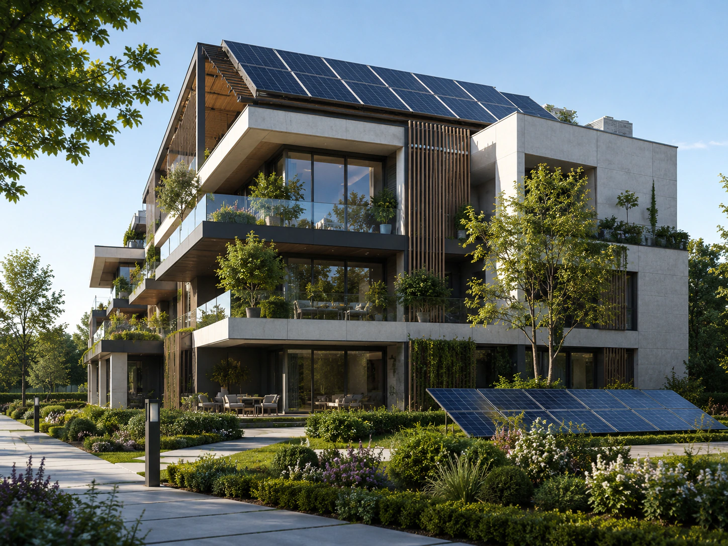 Edificio residenziale di nuova generazione in un contesto verde